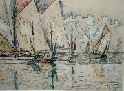 Paul Signac Departure of Three-Masted Boats at Croix-de-Vie Spain oil painting artist